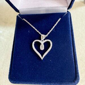 Silver Infinity Heart Pendant with Chain